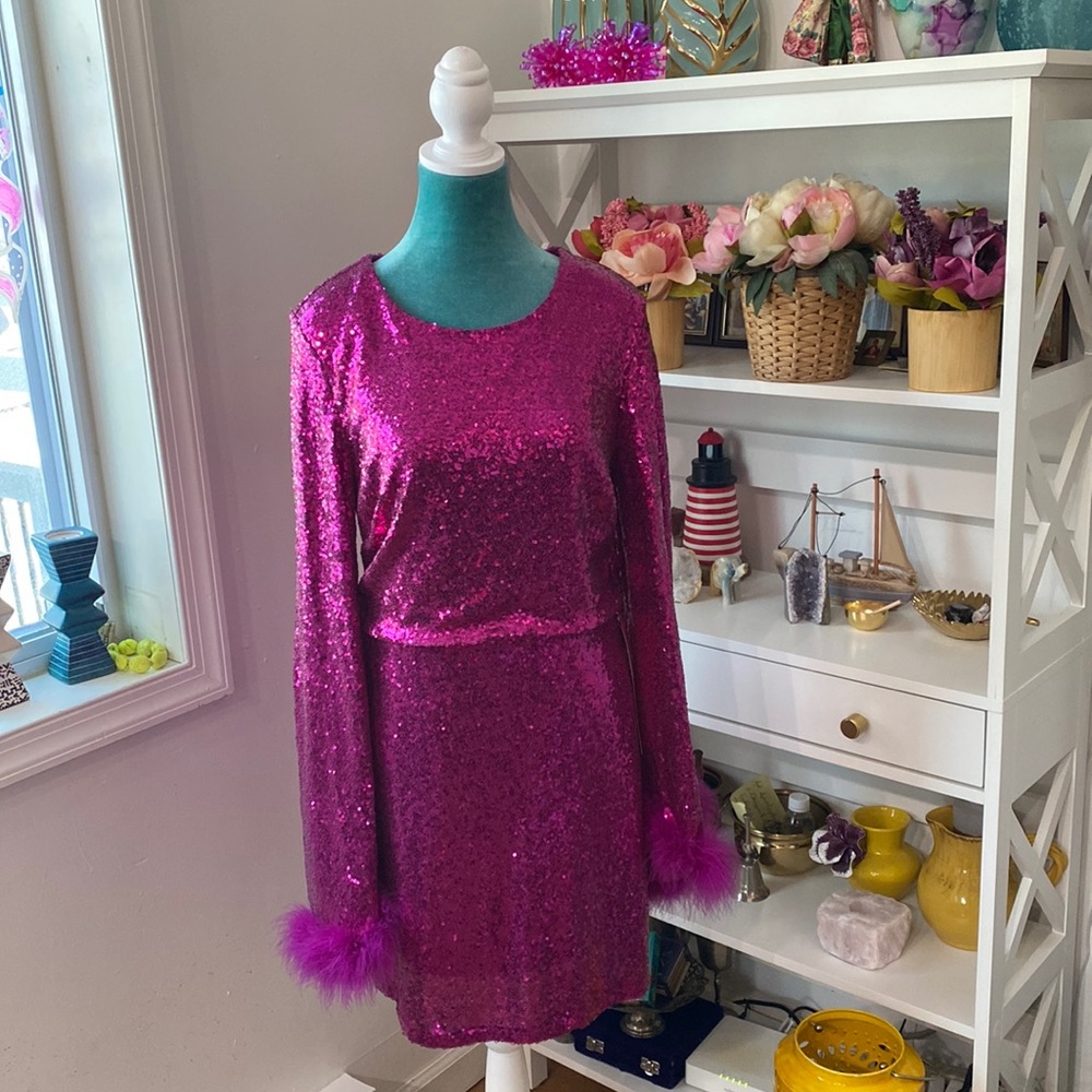 Pink Sequin Dress NYE ✨